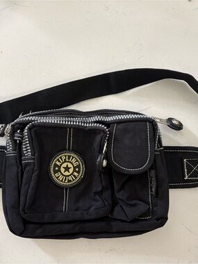 Kipling Black Fanny  Pack with Gold Logo